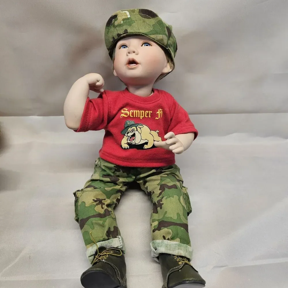 ASHTON‎ DRAKE MARINE MILITARY DOLL TITUS TOMESCU SEMPER FI USMC Set Of Two